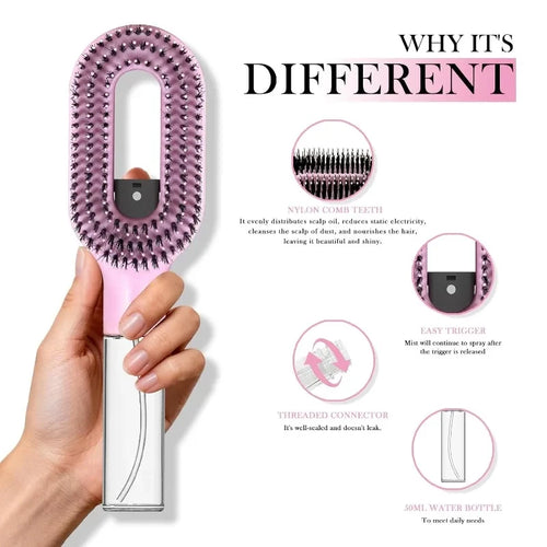 Cepillo rociador hidratante para cabello